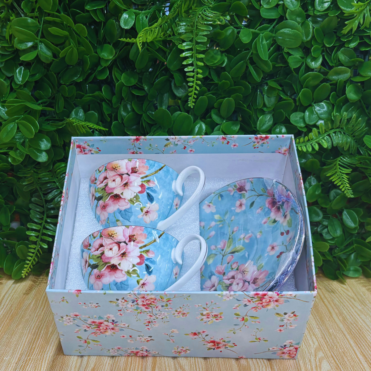 Tea set - Peach Blossom Blue (4 piece)