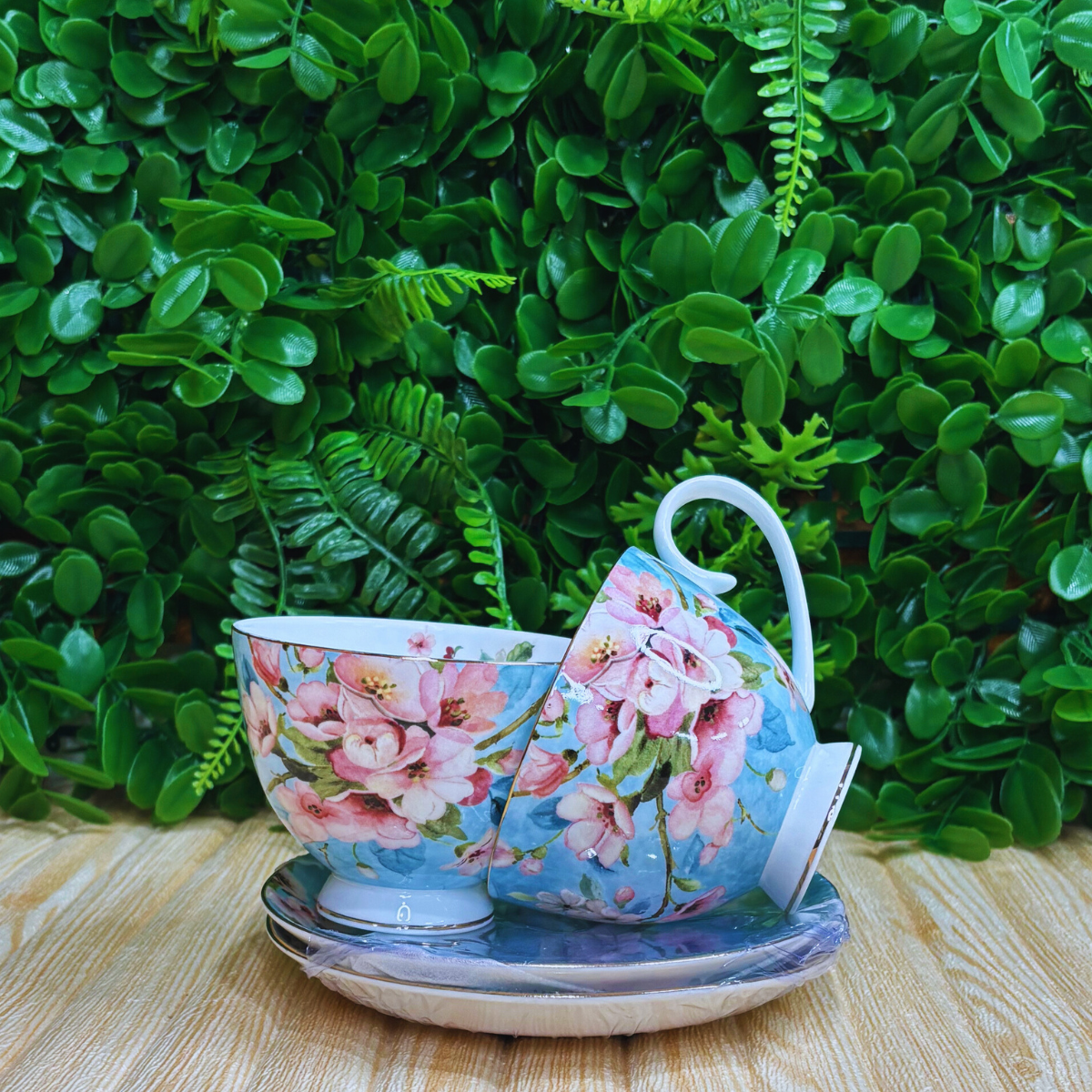 Tea set - Peach Blossom Blue (4 piece)