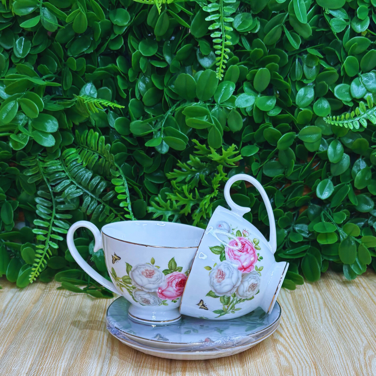 Tea set - Butterfly Rose (4 piece)